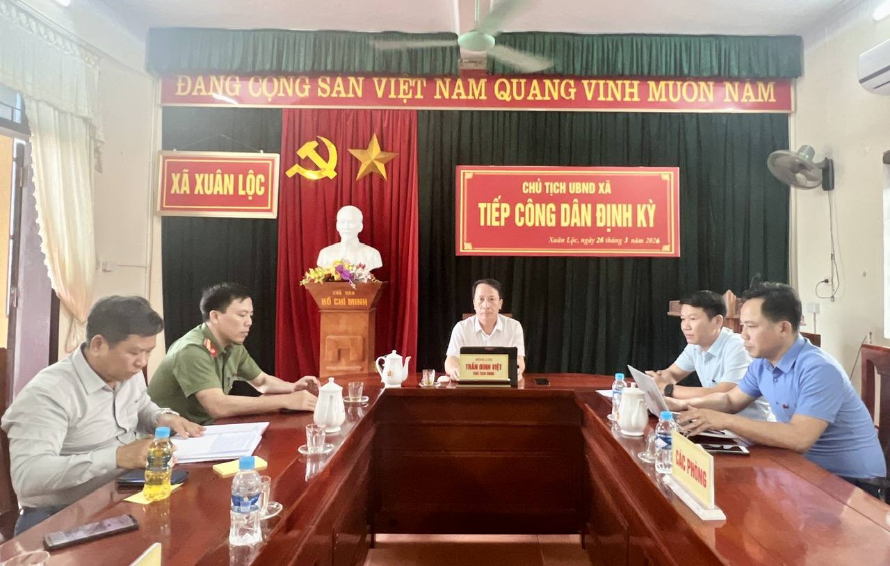 LÃNH ĐẠO XÃ XUÂN LỘC TIẾP CÔNG DÂN ĐỊNH KỲ THÁNG 3 NĂM 2026