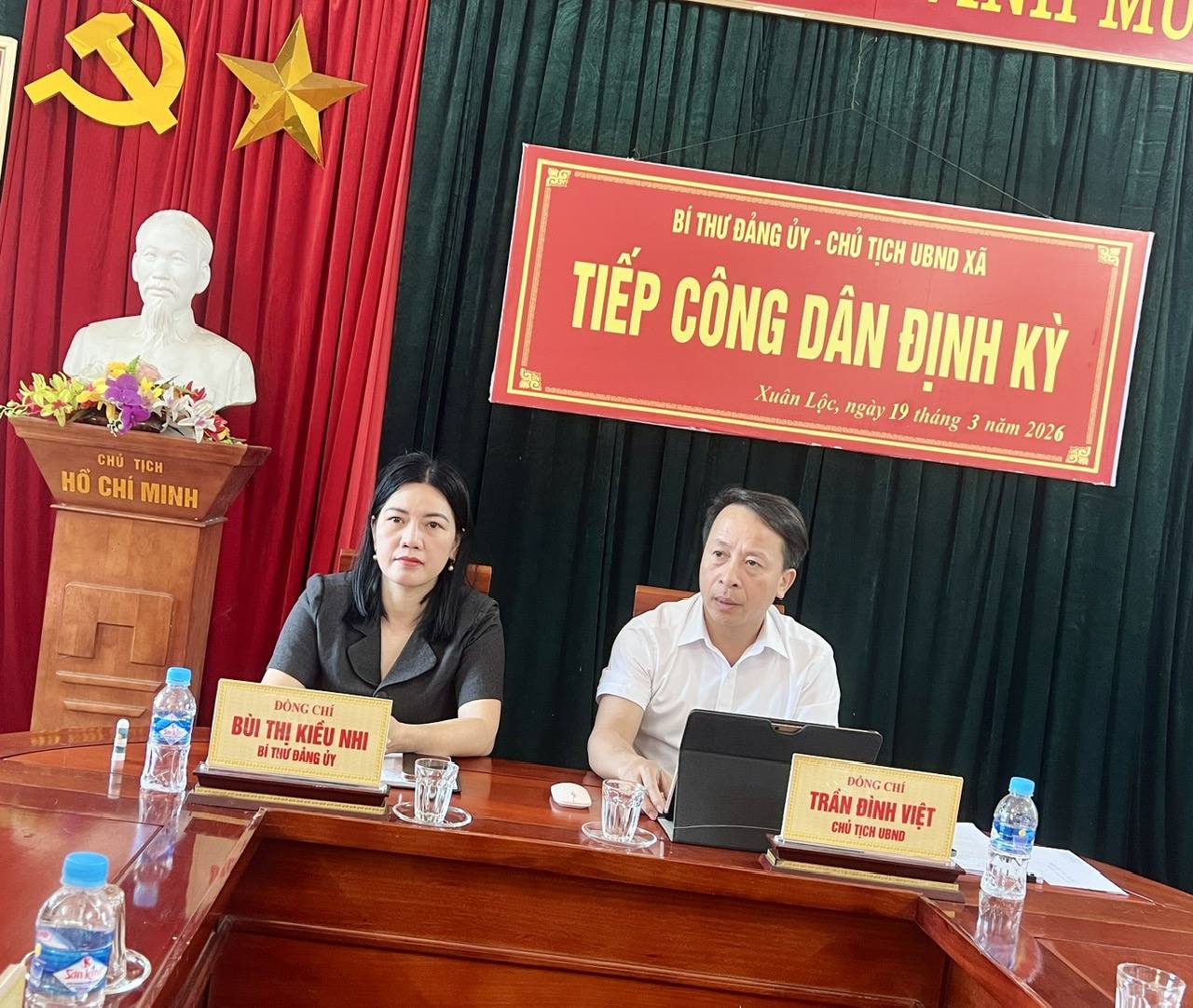 LÃNH ĐẠO XÃ XUÂN LỘC TIẾP CÔNG DÂN ĐỊNH KỲ THÁNG 3 NĂM 2026