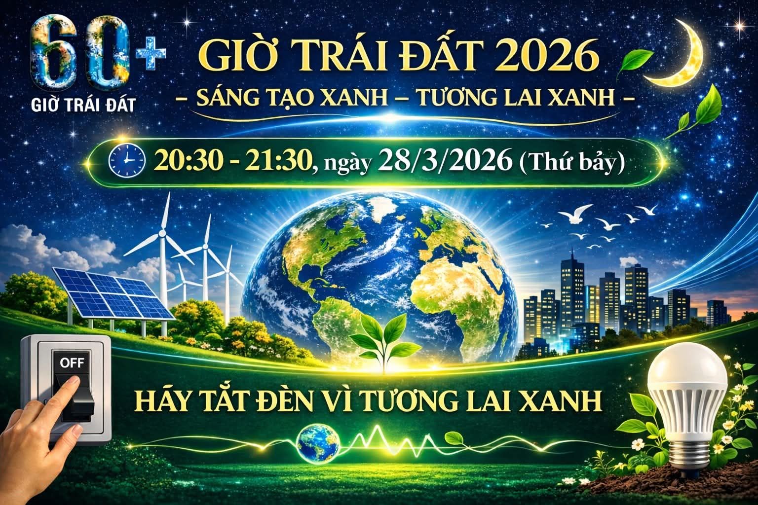 HƯỞNG ỨNG GIỜ TRÁI ĐẤT NĂM 2026 