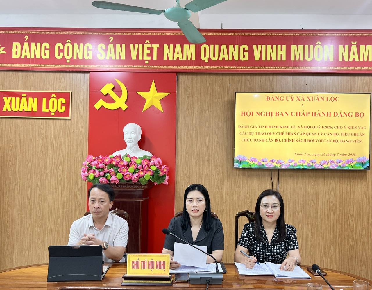HỘI NGHỊ BAN CHẤP HÀNH ĐẢNG BỘ XÃ XUÂN LỘC 